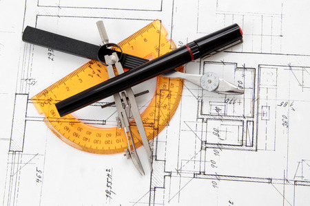 construction drawingの写真素材