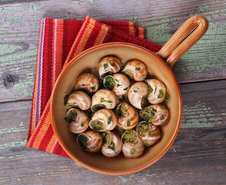 appetizer snail au gratinの写真素材