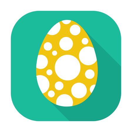 flat icon isolated easter egg with long shadowのイラスト素材