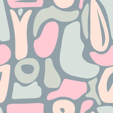 Abstract Geomteric Shapes in modern pastel colorsのイラスト素材