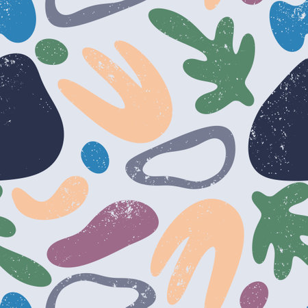 Abstract Modern Trendy Geometric Hand Drawn Seamless Patternのイラスト素材