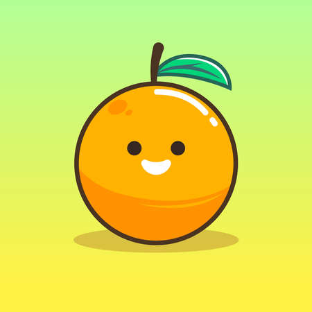 Orange doodle character vector illustration good for mascot, icon, game asset, etcのイラスト素材