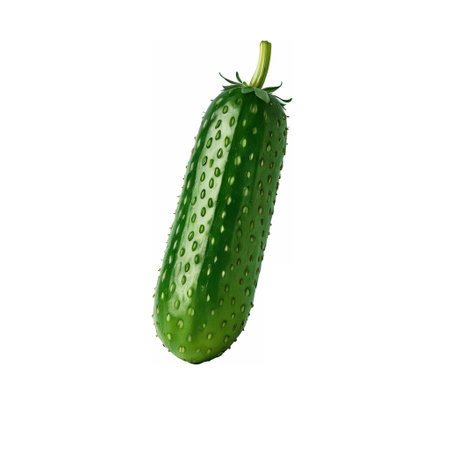 A fictitious hybrid vegetable or berry, a mixture of cucumber and strawberry. AI generatedの写真素材