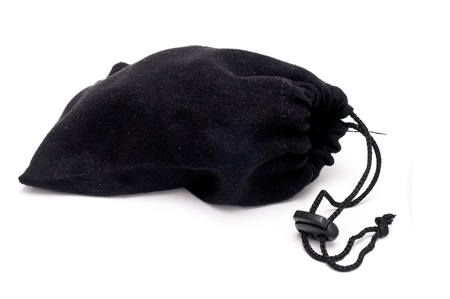 black bag isolated on white background の写真素材