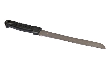 a kitchen knife over a white background