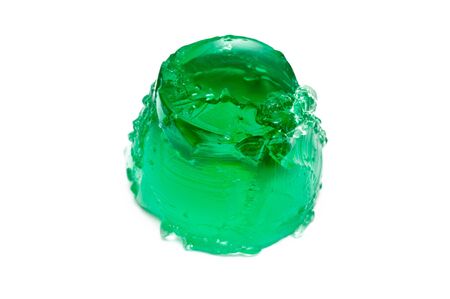 green jelly over a white backgroundの写真素材