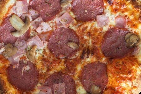 Pizza Salamiの写真素材