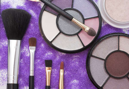Makeup brush and cosmetics tools の写真素材