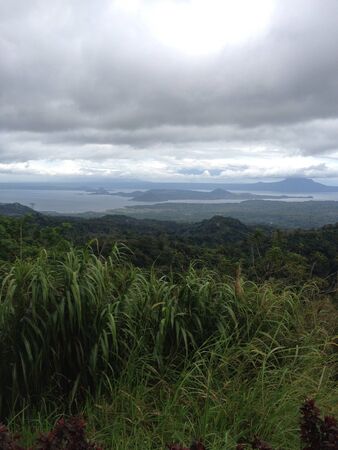 Volcano and lake
