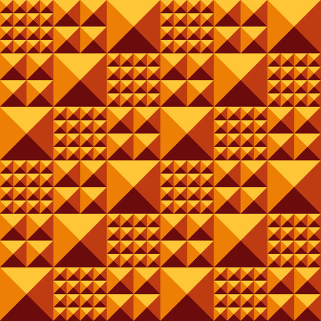 Seamless mosaic pattern with pyramid relief volume surface. Vectorのイラスト素材