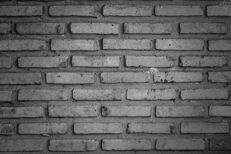 Old and Dirty Brick Wall in Black&Whiteの写真素材