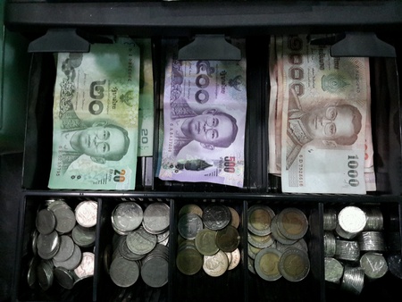 Thai money in locker