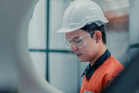 An engineer conducts a thorough inspection for roundness and defects on metal sheets, ensuring each...