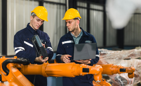 Robotic engineer monitor performance of software and computer-controlled machine tools....