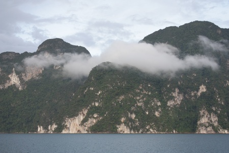 after raining in Rajjaprabha Dam,thailandの写真素材