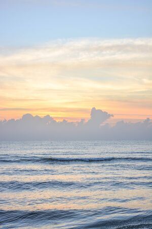 Sunrise on the beach at Hua-Hin, Thailand.の写真素材