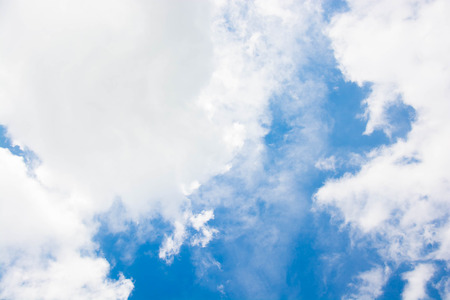White clouds on blue sky in Bangkok, Thailandの写真素材