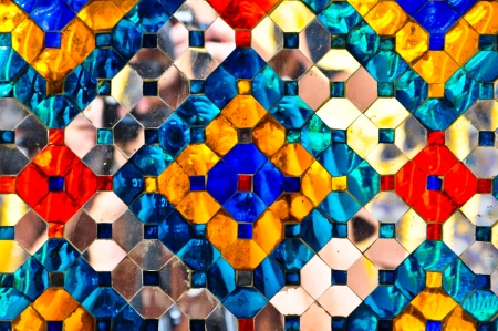 Colourful Glass wallの写真素材