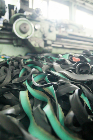 Waste Material from Lathe Machine