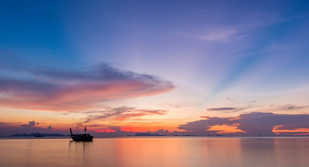 island twilightの写真素材