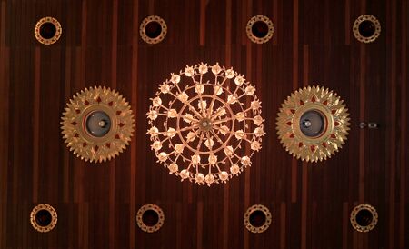 lamp on ceiling in the Temple