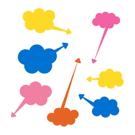 Speech bubble set with arrowsのイラスト素材