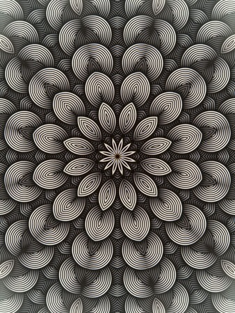 Kaleidoscope patterns from circular linesの写真素材