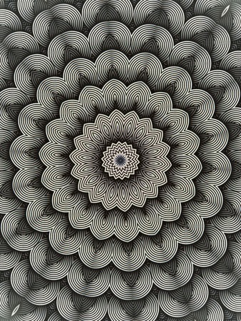 Kaleidoscope patterns from circular linesの写真素材