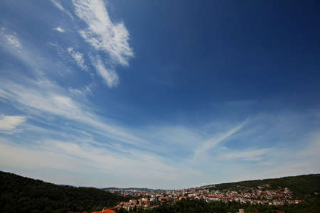 Urban landscape with blue skyの写真素材
