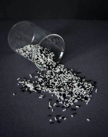 Black and white sprinklesの写真素材