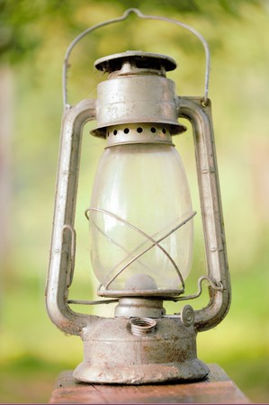 Old lantern, used 100 years agoの写真素材