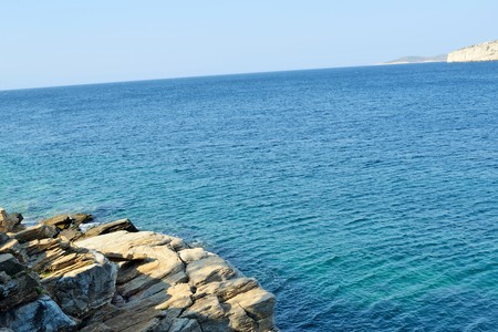 The beautiful island Thassos from Greeceの写真素材