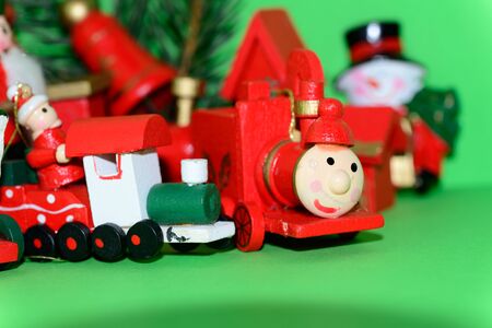 Wood ornaments for Christmasの写真素材