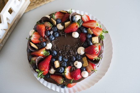 Fruit cake made in the house with natural ingredients