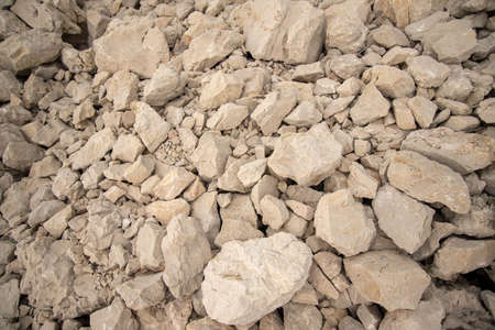 Crushed stone aggregate in Croatia. Croatia is a country rich in sedimentary rocks due to its geological historyの写真素材