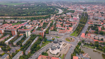 Aerial view of Vilnius, Lithuania. Vilnius is the capital and largest city of Lithuania.