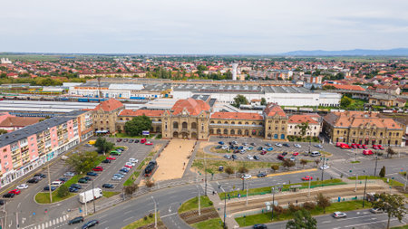 Panoramic view of the old townの写真素材