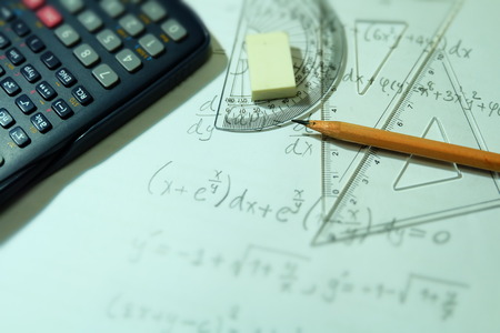 ruler and many tool .の写真素材