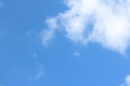 Blue sky and Cloud background  texture. One day in summer blue sky with many cloud.の写真素材