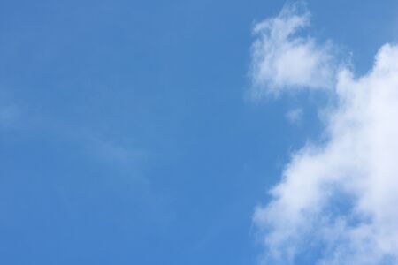 Blue sky and Cloud background  texture. One day in summer blue sky with many cloud.の写真素材