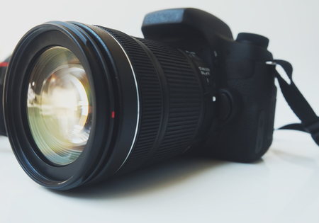 camera on white background.の写真素材