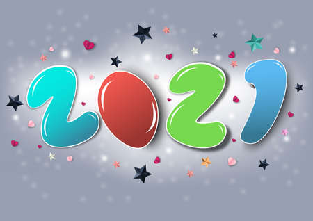 2021 happy new year.Paper cut 2021 word for new year festival.card,happy,Vector concept luxury...