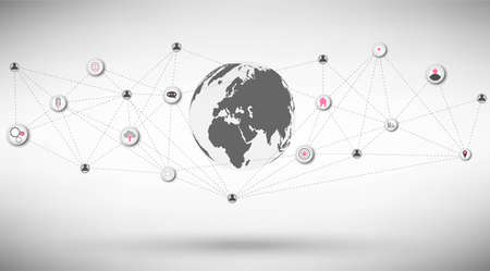 Network communication technology for global.の写真素材