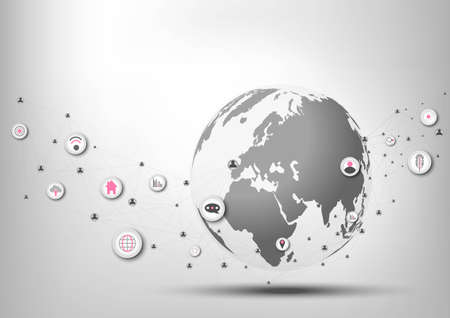 Network communication technology for global.の写真素材