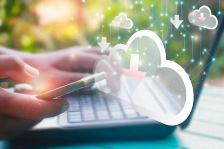 In the morning sunrise in to sky. Early morning sunrise over the river and building.Photo landscape Bangkok Thailand.の写真素材