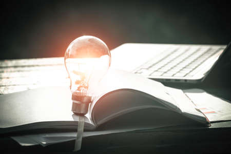 In the morning sunrise in to sky. Early morning sunrise over the river and building.Photo landscape Bangkok Thailand.の写真素材