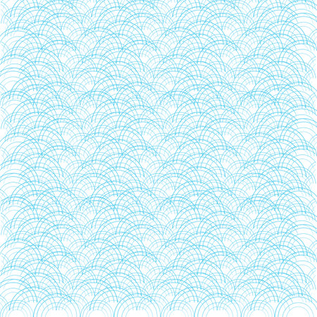 Seamless pattern with hand drawn waves. Vector Illustration.の写真素材