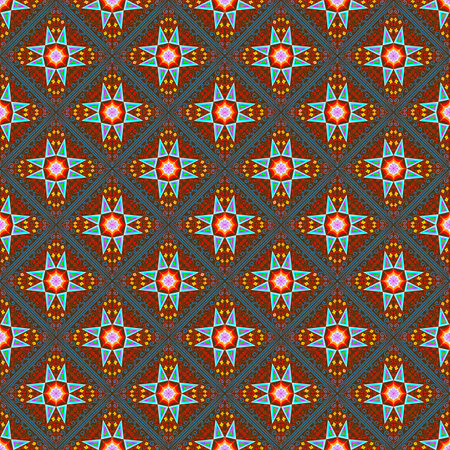 Beautiful seamless pattern handmade ikat art.folk embroidery and Mexican style. Aztec geometric art ornament print. photo mandalas pattern and Background concept.の写真素材