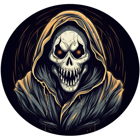 Graphic skull.Detailed human skull with jacket. merchandise t-shirt, stickers and label designs, poster.の素材