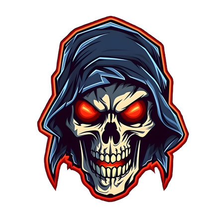 Graphic skull.Detailed human skull with jacket. merchandise t-shirt, stickers and label designs, poster.の素材